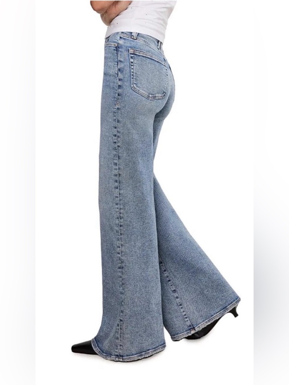 Good American Good Waist Palazzo Indigo 746 - Picture 5 of 5